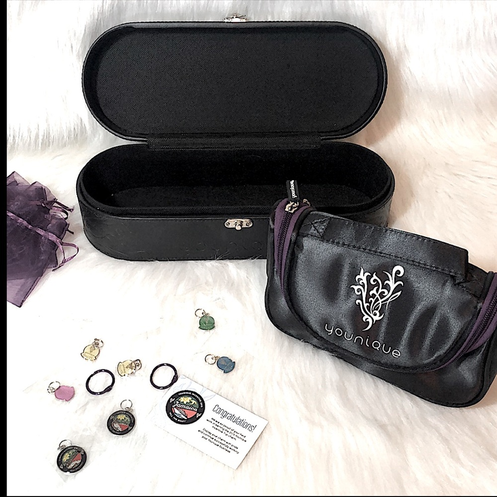 Younique Makeup Sample Case, Makeup Case, Charms & Pin